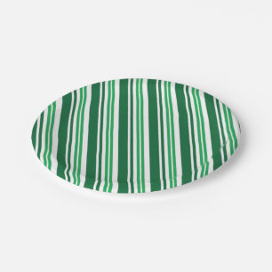 Assiettes En Carton Grille de menthe verte