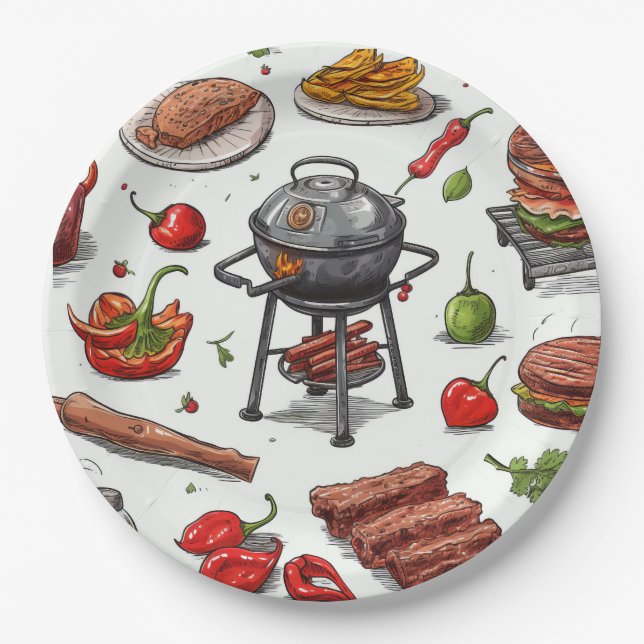 Assiettes En Carton Griller Et Refroidir  (Devant)