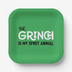 Assiettes En Carton Grinch est ma citation de Spirit Animal