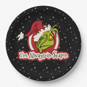 Assiettes En Carton Grinch Je suis toujours de saison