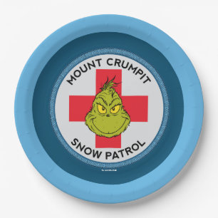 Assiettes En Carton Grinch Patrouille de neige du mont Crumpit