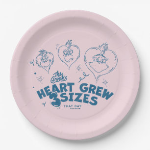 Assiettes En Carton Grinch's Heart Grew 3 Tailles