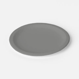 Assiettes En Carton Gris de cuisse (couleur solide)