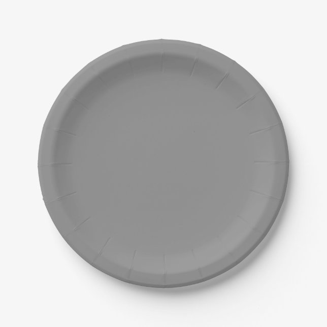 Assiettes En Carton Gris Lune Uni (Devant)