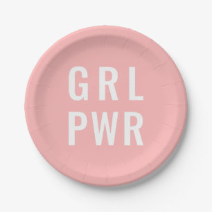 Assiettes En Carton GRL PWR s'est levé