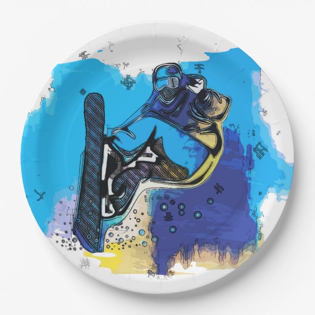 Assiettes En Carton Gros Coups ! - Snowboard Fool (Devant)