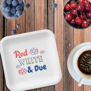 Assiettes En Carton Grossesse rouge blanche et due