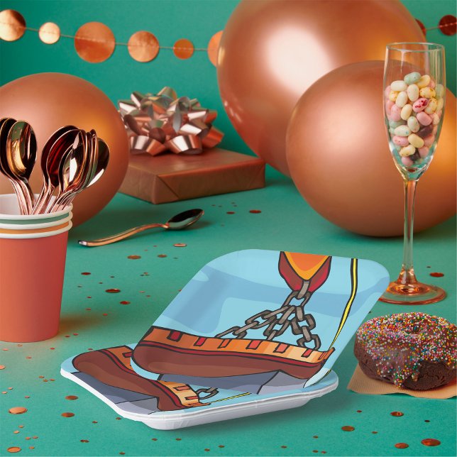 Assiettes En Carton Grue de levage (Créateur téléchargé)