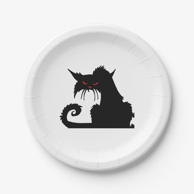 Assiettes En Carton Grumky cat (Devant)