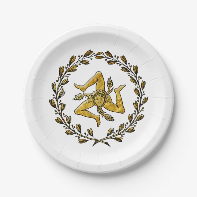Assiettes En Carton Guirlande olive sicilienne de Trinacria votre (Devant)