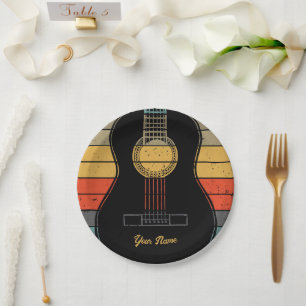 Assiettes En Carton Guitare classique