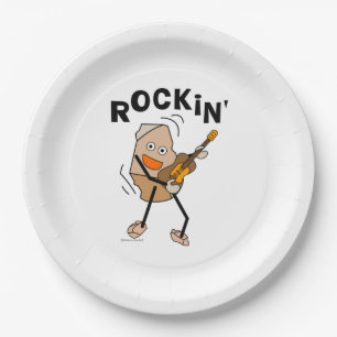 Assiettes En Carton Guitare des Rocheuses Blanches