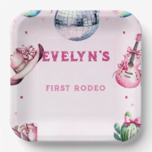 Guitare rose Cowboy Party Cactus Anniversaire