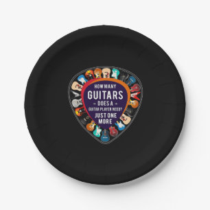 Assiettes En Carton Guitarist How Many Guitars Birthday