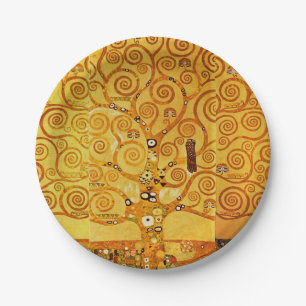 Assiettes En Carton Gustav Klimt Arbre de Vie : Symboliste Art Nouveau