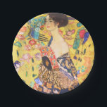 Assiettes En Carton Gustav Klimt Lady Avec Fan vintage Art Nouveau<br><div class="desc">Gustav Klimt Lady Avec Fan vintage Art Nouveau</div>