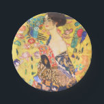 Assiettes En Carton Gustav Klimt Lady Avec Fan vintage Art Nouveau<br><div class="desc">Gustav Klimt Lady Avec Fan vintage Art Nouveau</div>