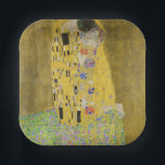 Assiettes En Carton Gustav Klimt - Le baiser<br><div class="desc">The Kiss / Der Kuss - Gustav Klimt en 1907-1908</div>