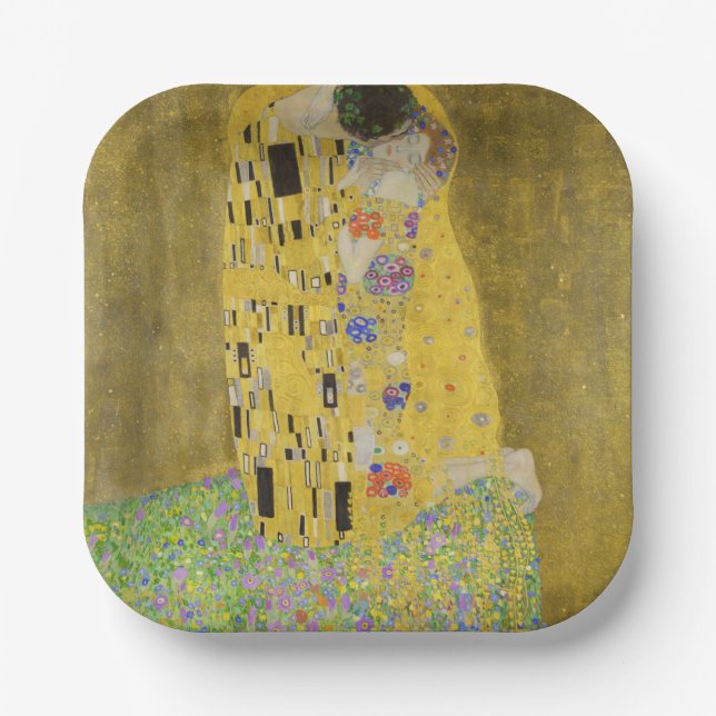 Assiettes En Carton Gustav Klimt - Le baiser (Recto)