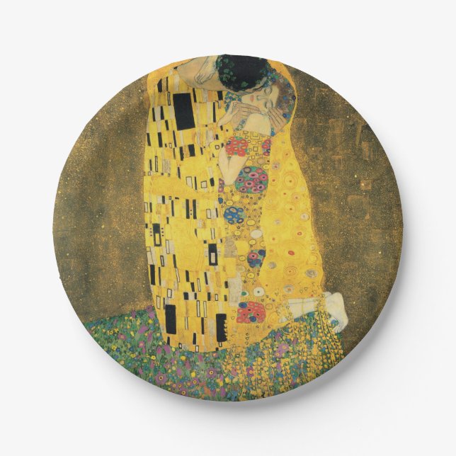 Assiettes En Carton GUSTAV KLIMT - Le baiser 1907 (Devant)
