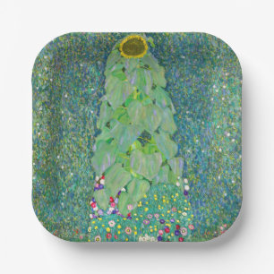 Assiettes En Carton Gustav Klimt - Le tournesol
