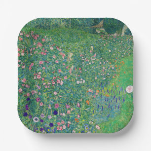 Assiettes En Carton Gustav Klimt - Paysage du jardin italien