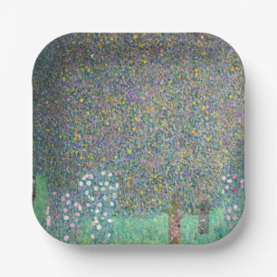 Assiettes En Carton Gustav Klimt - Roseraies sous les Arbres