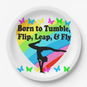 ASSIETTES EN CARTON GYMNAST EST NÉE À LA CONCEPTION DE TUMBLE ET DE