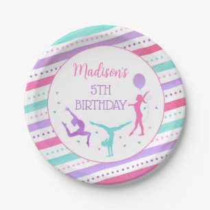 Assiettes En Carton Gymnastique Gymnastique Anniversaire Plaques papie