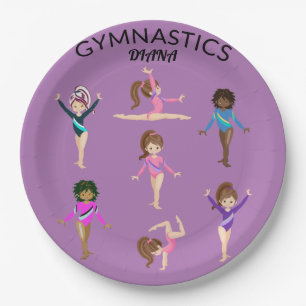 Assiettes En Carton Gymnastique personnalisation gymnaste PAPIER PLATE