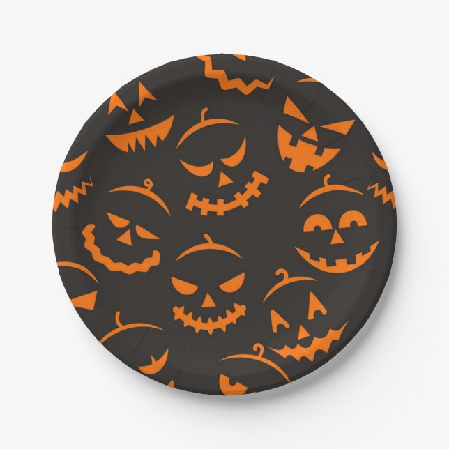 Assiettes En Carton Halloween (Devant)