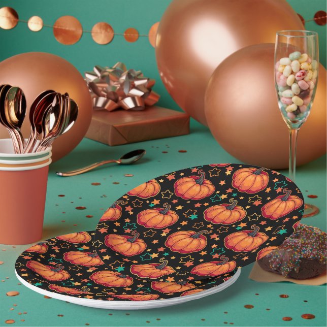 Assiettes En Carton Halloween (Multi)