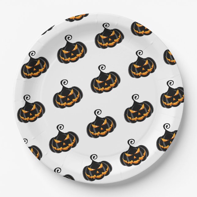 Assiettes En Carton Halloween (Devant)