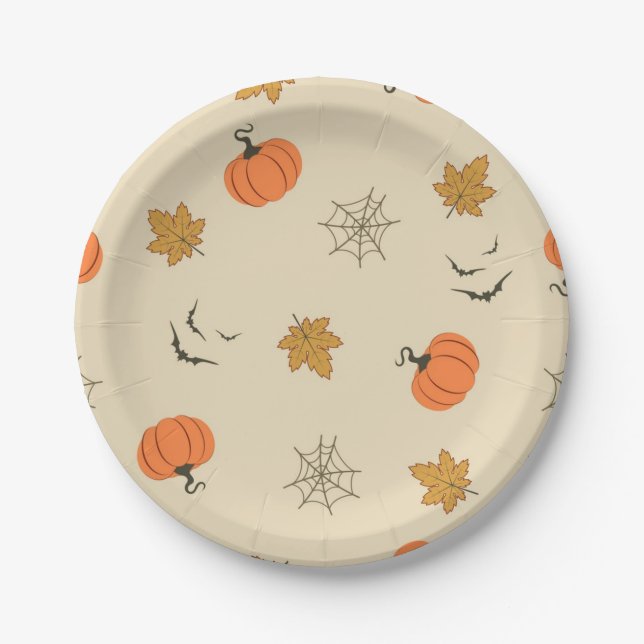 Assiettes En Carton Halloween (Devant)
