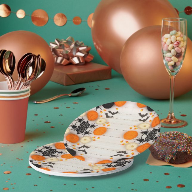 Assiettes En Carton Halloween (Multi)