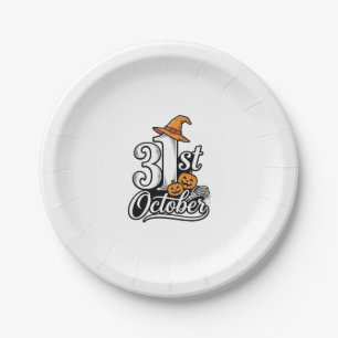 Assiettes En Carton Halloween 31 octobre typographie conception de t-s