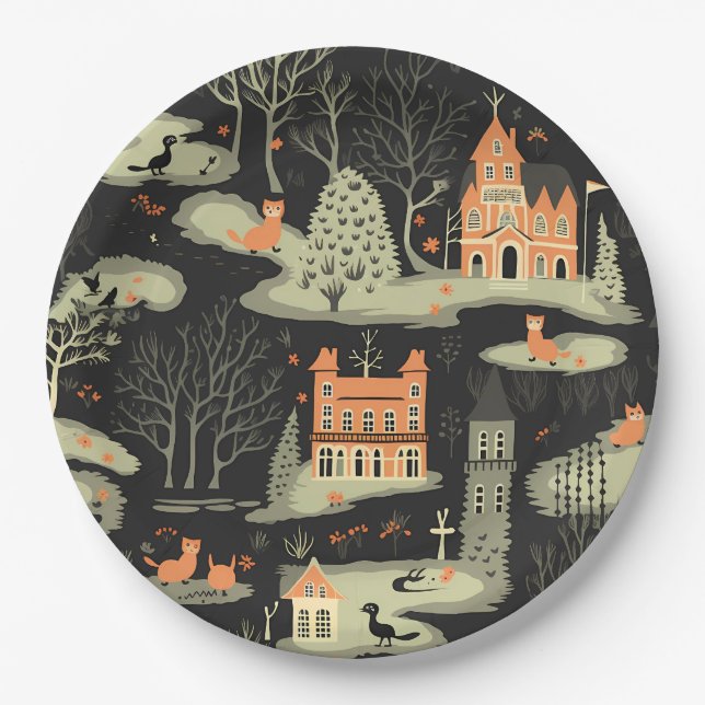 Assiettes En Carton Halloween 5 (Devant)