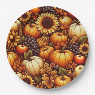 Assiettes En Carton Halloween/Automne/Automne/citrouille