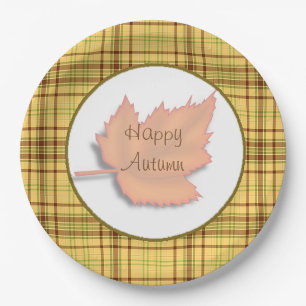 Assiettes En Carton Halloween Automne Feuilles de papier de la fête Pl