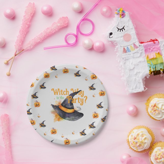 Assiettes En Carton Halloween, Casquette sorcier (Fête)