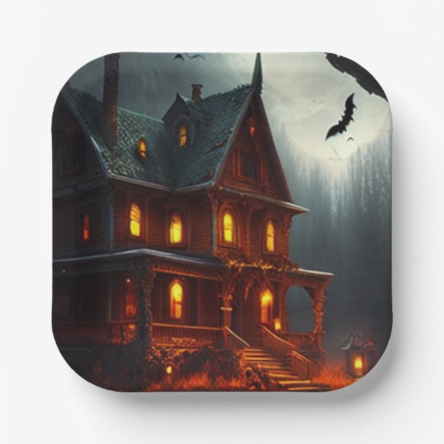 Assiettes En Carton Halloween/Citrouille/Automne (Recto)