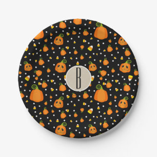 Assiettes En Carton Halloween Citrouille Whimsical Motif Party