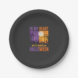 Assiettes En Carton Halloween Dans Mon Cœur Cimetière Effrayant
