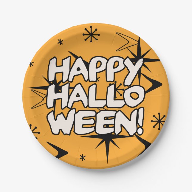 Assiettes En Carton Halloween de l'ère atomique (Devant)