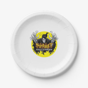 Assiettes En Carton Halloween de l'esprit