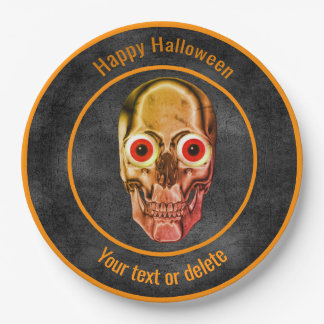 Assiettes En Carton Halloween déplaisant squelette visage personnalisé