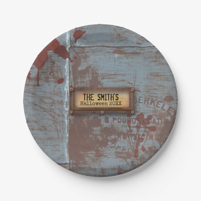 Assiettes En Carton Halloween déplaisante Grunge Undead (Devant)