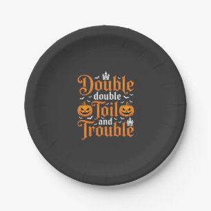 Assiettes En Carton Halloween Double Double Toil and Trouble_1