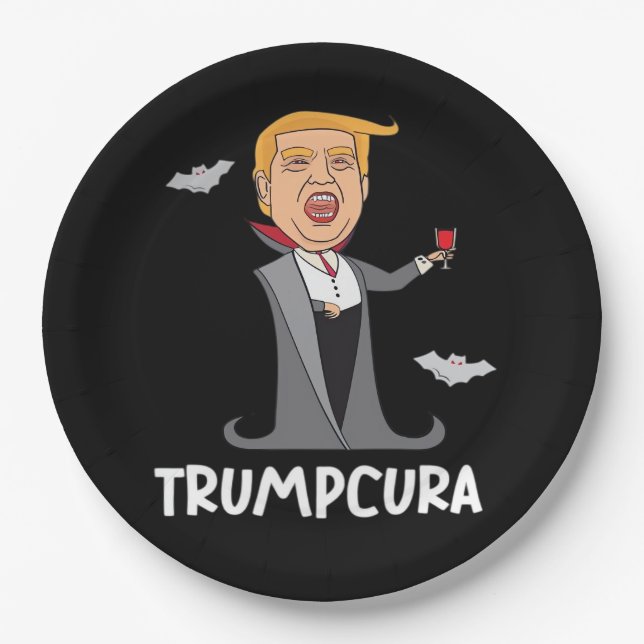 Assiettes En Carton Halloween Dracula Funny Classic (Devant)