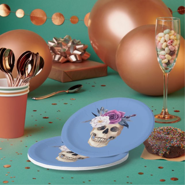 Assiettes En Carton Halloween du parti éffrayant (Multi)